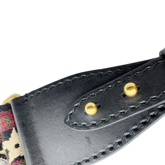Christian Dior  Studded Bohemian Oblique Embroidered Canvas Shoulder Strap Red main image 7